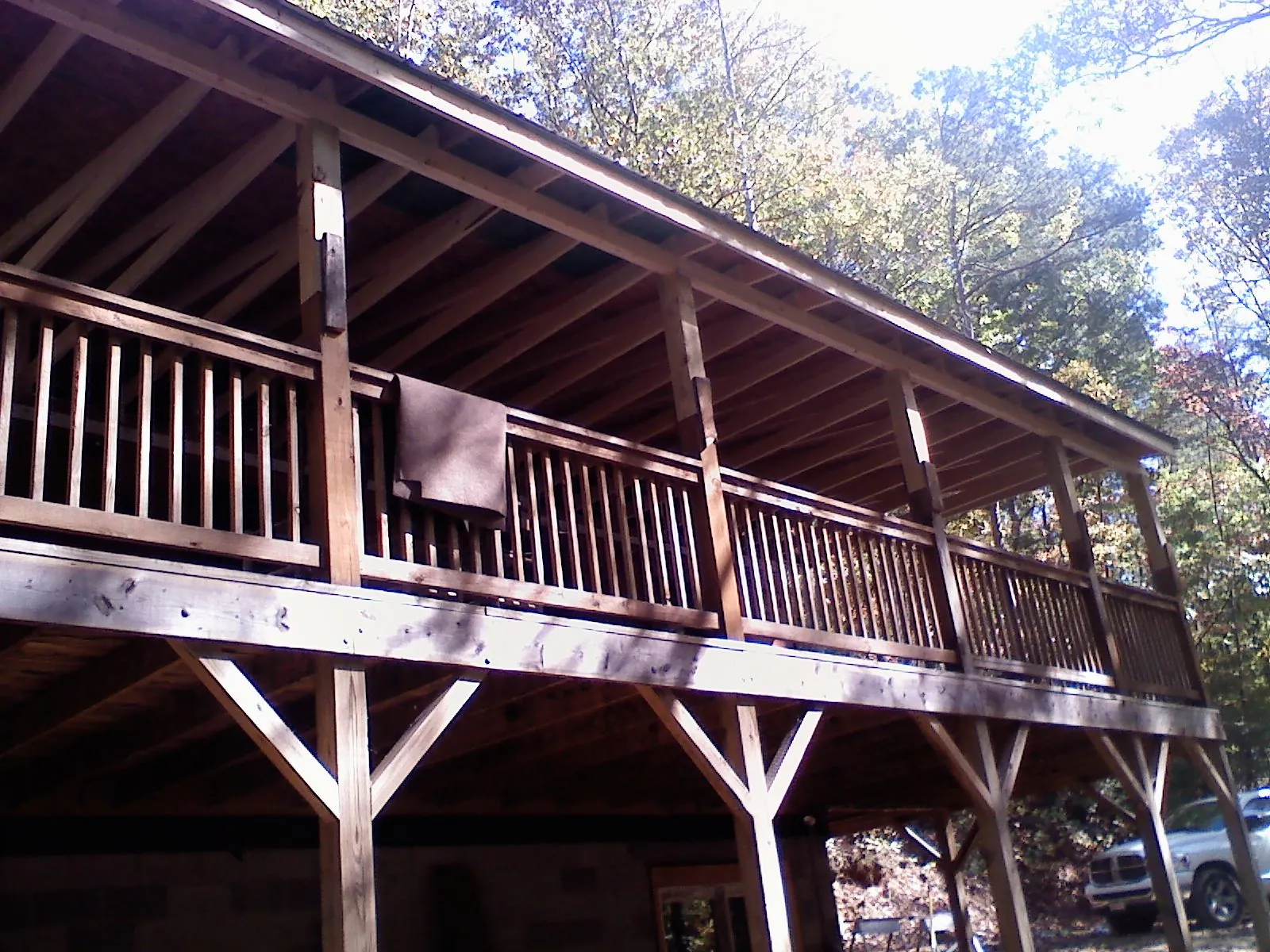 Timber framing under a new elevated porch and deck — Roof Leak Repair in Colquitt by Roofing Brothers